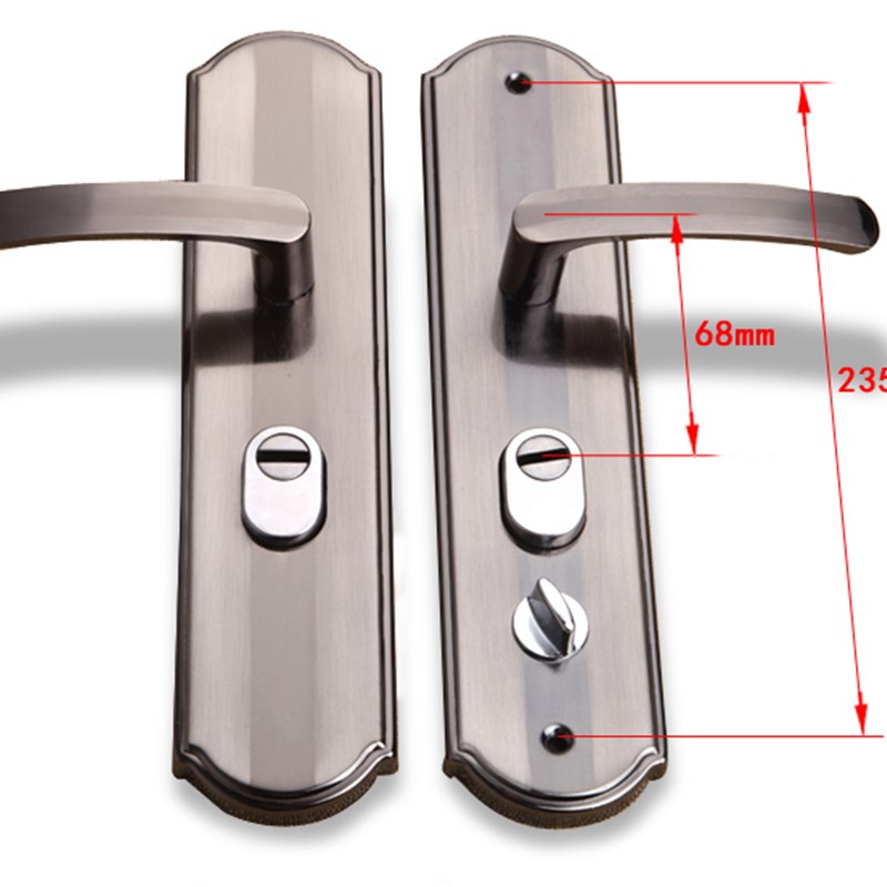 大门锁拉手防盗门锁把手实心手把通用型加厚双活双快木门锁锁大门