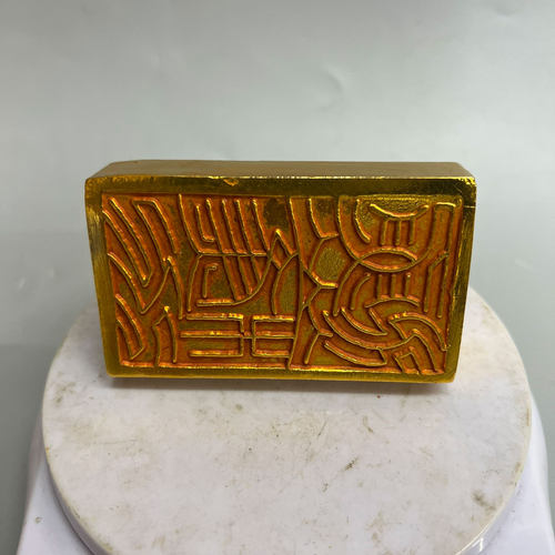复古锌合金鎏金实心貔貅印摆件 金属工艺品 文创市集仿古玩老物件