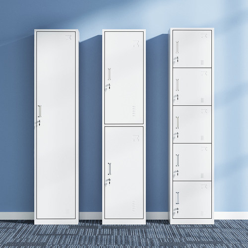 更衣柜单门收纳柜铁皮柜带锁员工柜健身房浴室钢制简易办公室衣柜