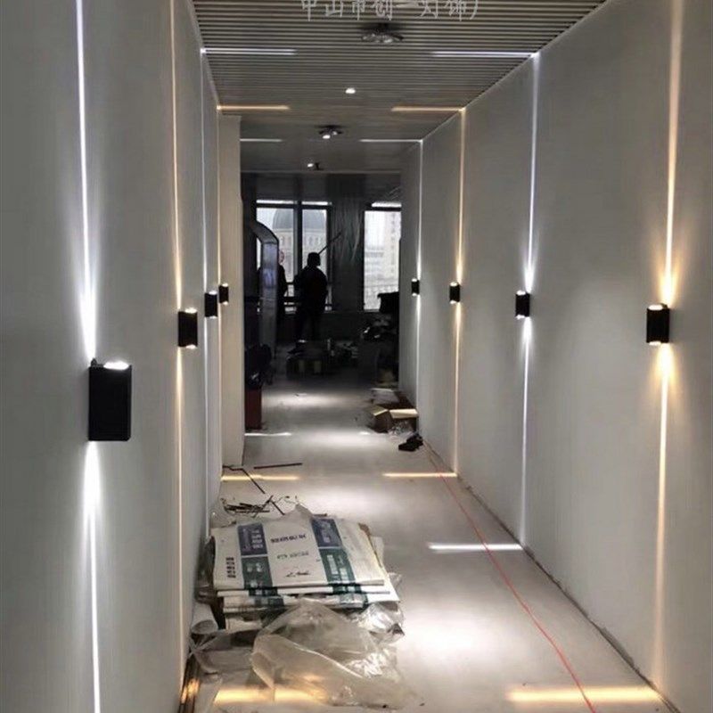 LED户外防水双头上下聚光壁灯别墅酒吧外墙门口过道楼梯灯柱子灯