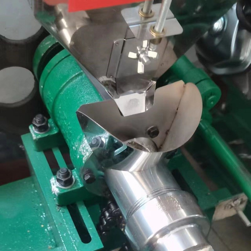 圣地B007圣德膨化机配v件满口下料嘴温岭七用膨化机防漏料嘴