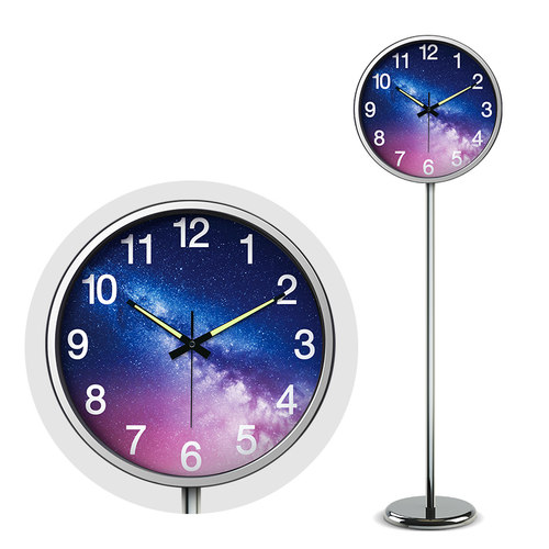 夜光立地钟欧式客厅 个性落地钟静A音时尚 创意站地时钟卧室14英