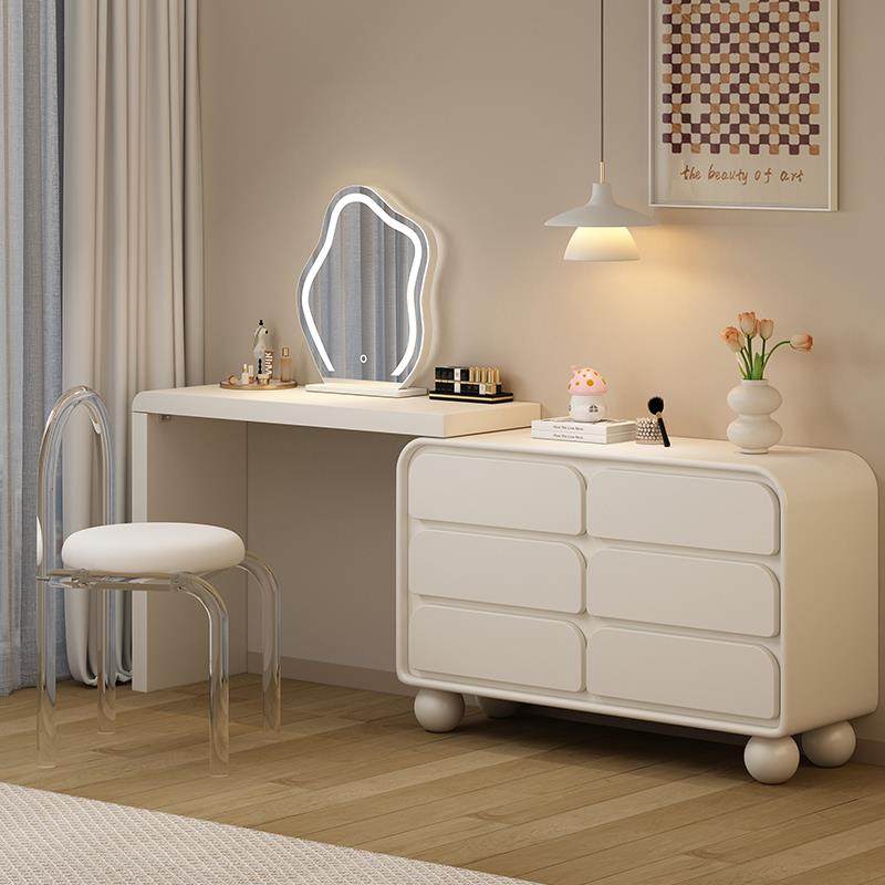 IL轻奢奶油风实木梳妆台斗柜一体收纳柜现代简约可伸缩转角化妆桌,纺织面料/辅料/配套,纺织机械配件,淘宝优惠券,粉丝福利购,淘宝优惠卷
