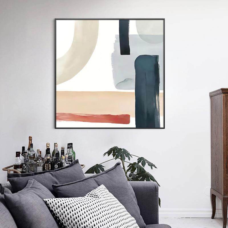 正方形装饰画抽象画色块几何艺术画沙发客厅背景画餐厅简约现代画,特色手工艺,其他特色工艺品,淘宝优惠券,粉丝福利购,淘宝优惠卷