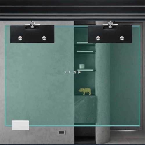 无框玻璃门移门滑轮平移推拉门轨道吊门夹吊趟门吊轮吊轨滑道导轨