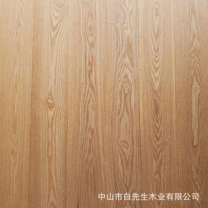 中山实木新三层白腊木水曲柳原木色浅色实木复合地板大板
