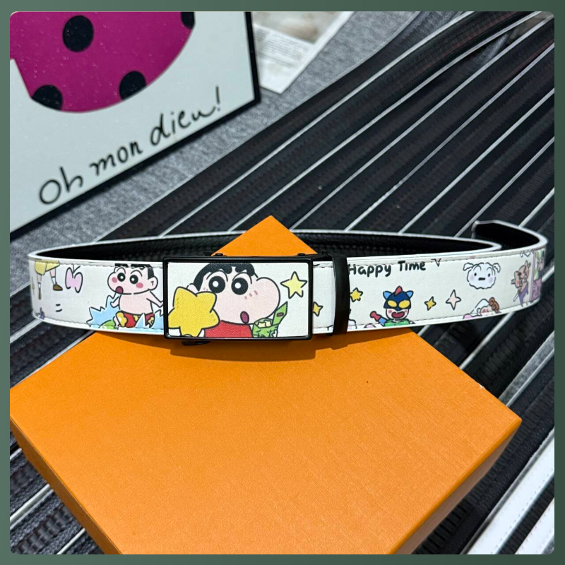 2026新款卡通全卡槽自动扣腰带