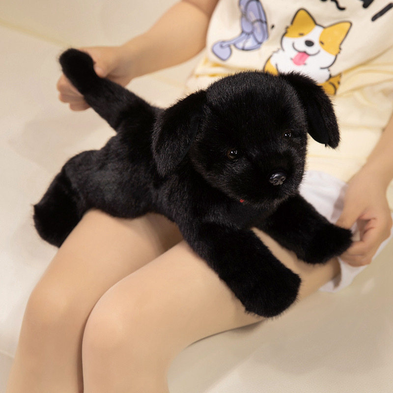 可爱趴姿仿真金毛犬公仔