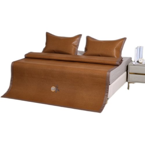 小绵羊古韵国风藤席双人凉席三件套家用加厚席子1.5米单人双人1.8