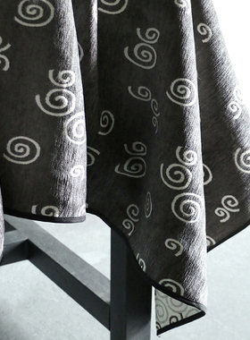 中式餐桌布复f古文艺台布怀旧灰色桌布茶几布正方形钢琴盖布长方