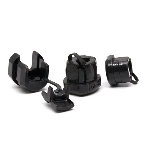 电源线扣护线套收纳固定器夹线器理线器塑料L卡线扣黑白色圆形P/N