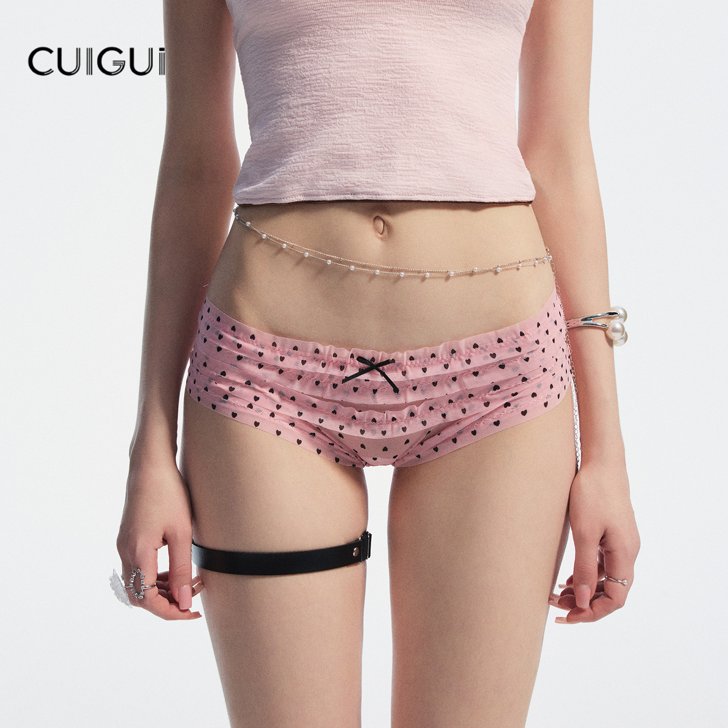 「CG」日系波点低腰可爱甜美三角内裤女蛋糕花边豹纹碎花女士内裤