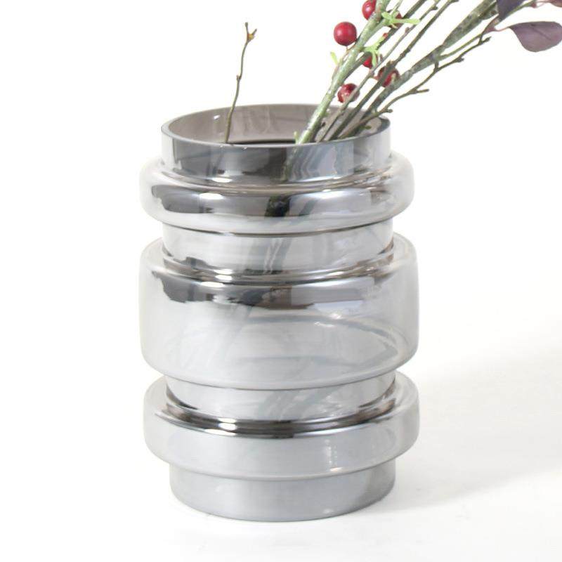 简约现代银白色透明磨砂玻璃不规则圆形水培花瓶插干花花器摆件,自行车/骑行装备/零配件,更多零件/配件,淘宝优惠券,粉丝福利购,淘宝优惠卷