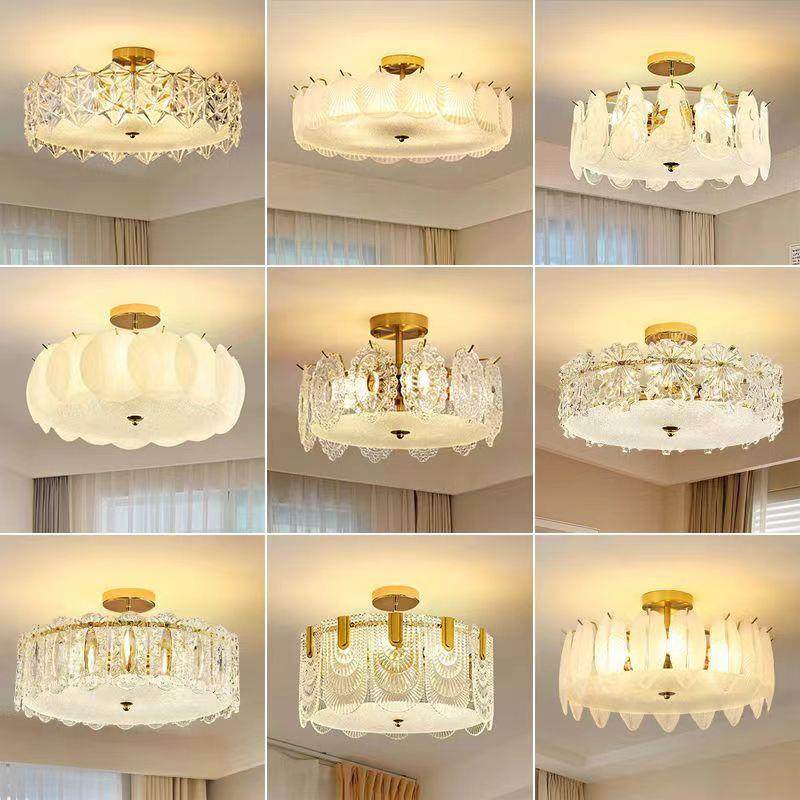 卧室灯法式轻奢玻璃羽毛贝壳书房主卧灯具网红大气新款客厅吸顶灯,金属材料及制品,金属加工件/五金加工件,淘宝优惠券,粉丝福利购,淘宝优惠卷