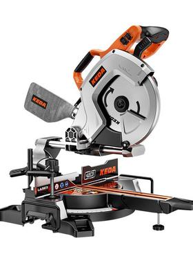 KEDA10寸2000w斜断锯多功能铝材侧推拉式木工专用切割机界铝机