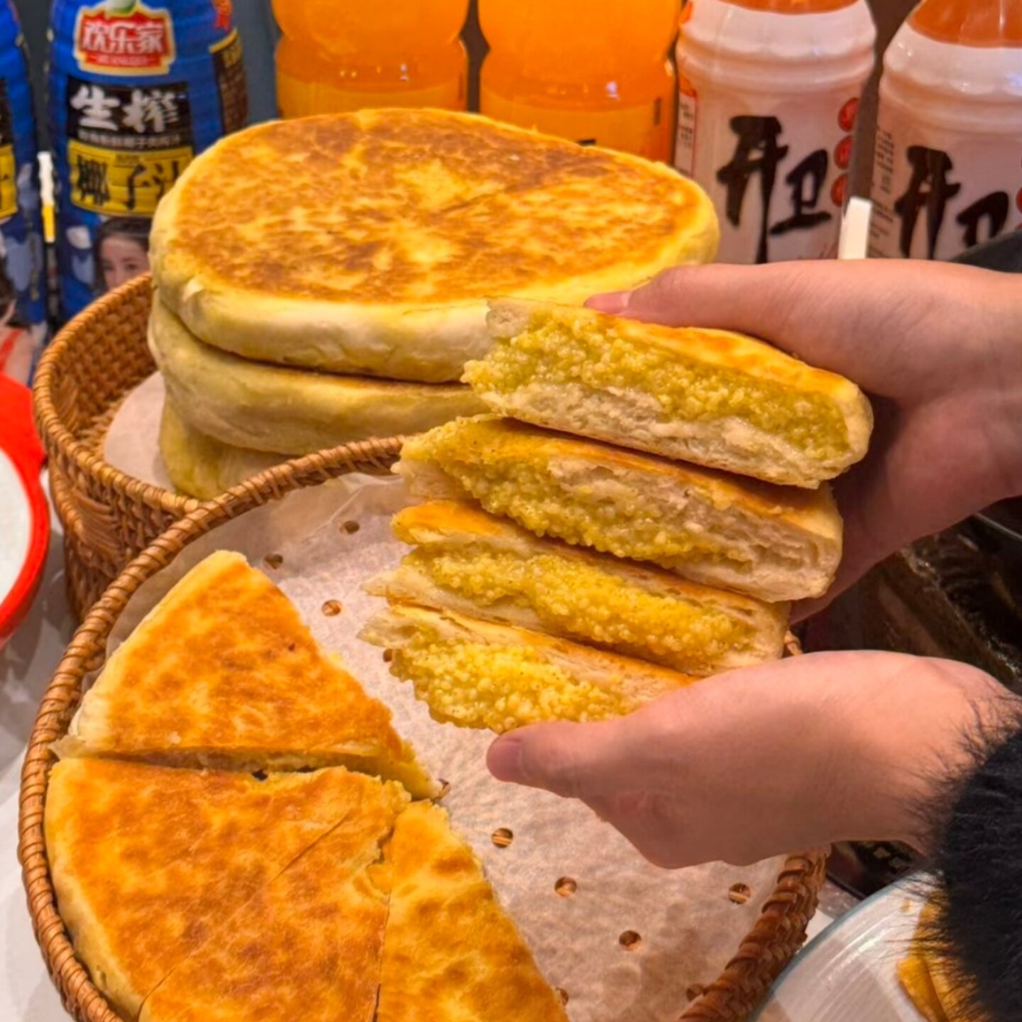 饭店同款金福米饼大黄米饼500克图片