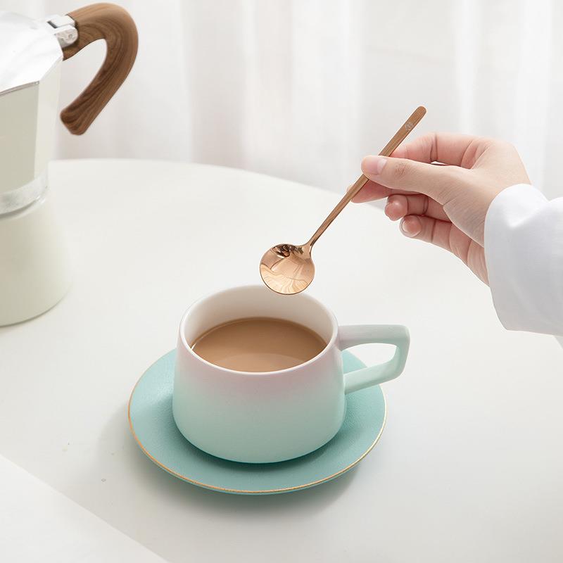南山先生知心咖啡杯子陶瓷杯碟套装高颜值马克杯小众设计