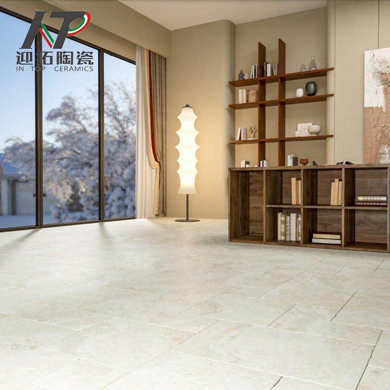 古堡莱姆石瓷砖民宿酒店餐厅仿古砖别墅庭院户外花园防滑地砖