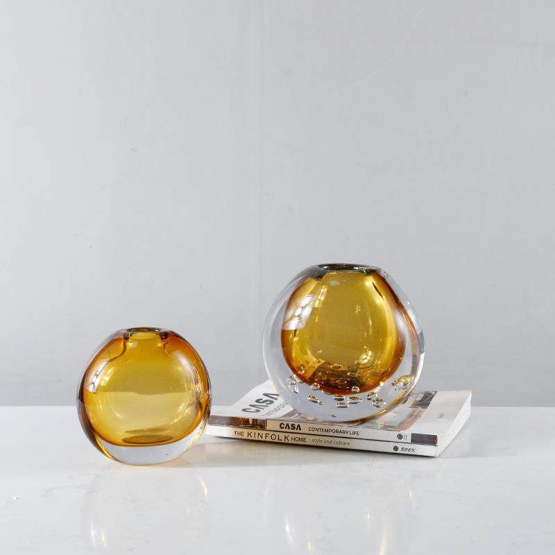 简约现代水晶花瓶轻奢样板房软装饰客厅摆件桌面插花创意水晶花器,电子元器件市场,其它元器件,淘宝优惠券,粉丝福利购,淘宝优惠卷