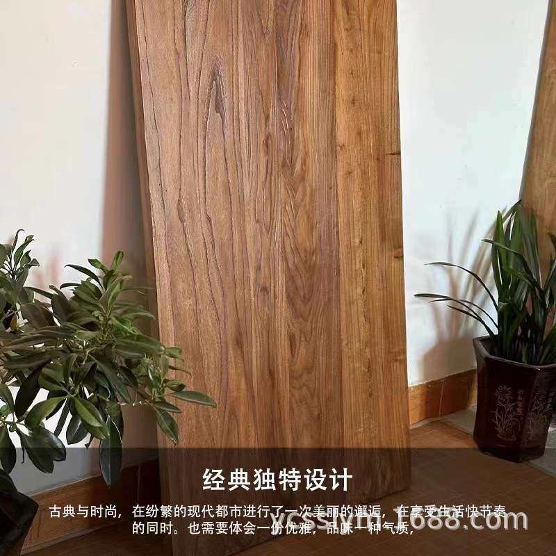 实木桌面板风化茶餐桌旧木板新中式复古吧台桌板老榆木风大板
