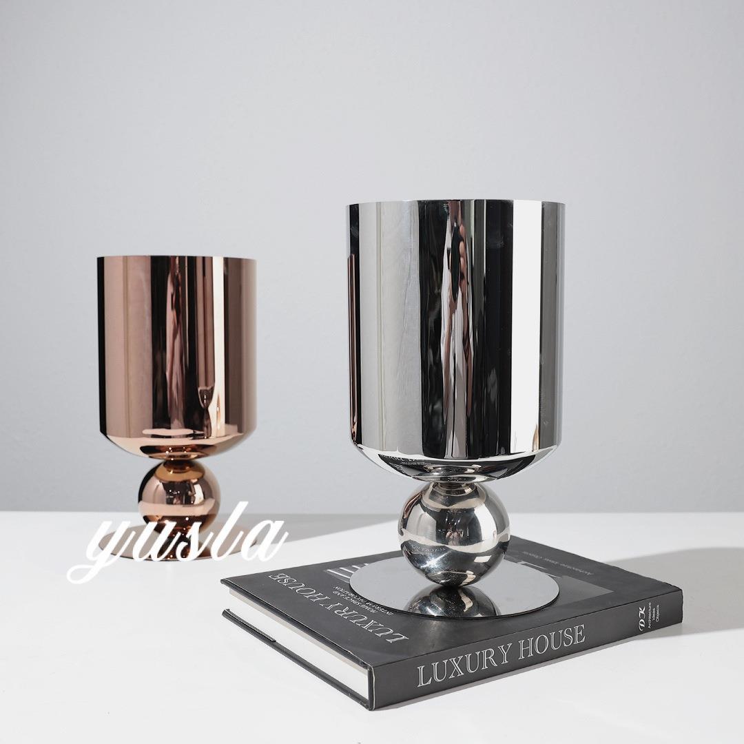 简约现代客厅茶几插干花瓶花器餐厅柜样板间酒店别墅摆件软装饰品