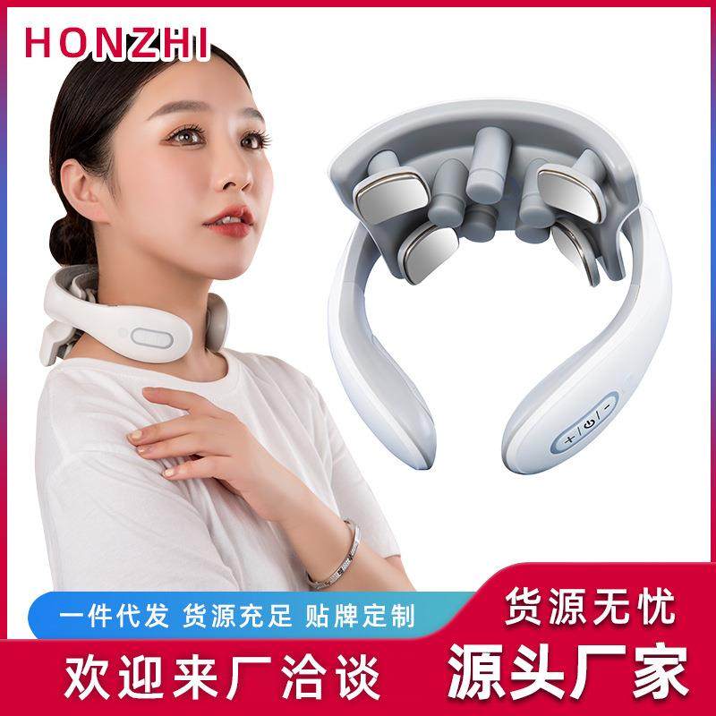颈椎按摩器全身肩颈护颈按摩枕腰部头部脖子家用智能护颈仪迷你