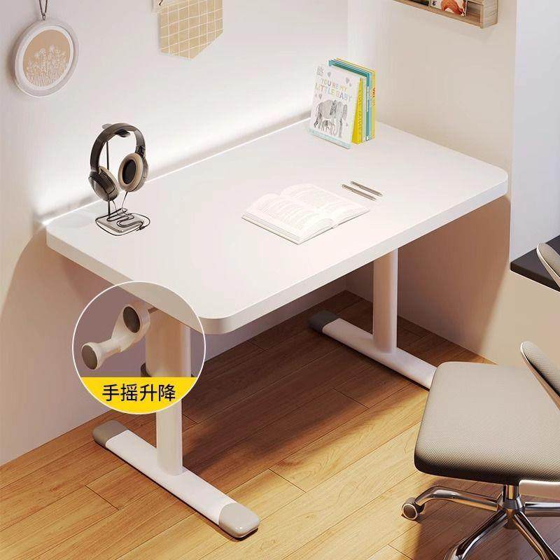 家用手摇升降桌简易书桌学生电脑桌台式简约出租屋卧室儿童学习桌,鲜花速递/花卉仿真/绿植园艺,割草机/草坪机,淘宝优惠券,粉丝福利购,淘宝优惠卷