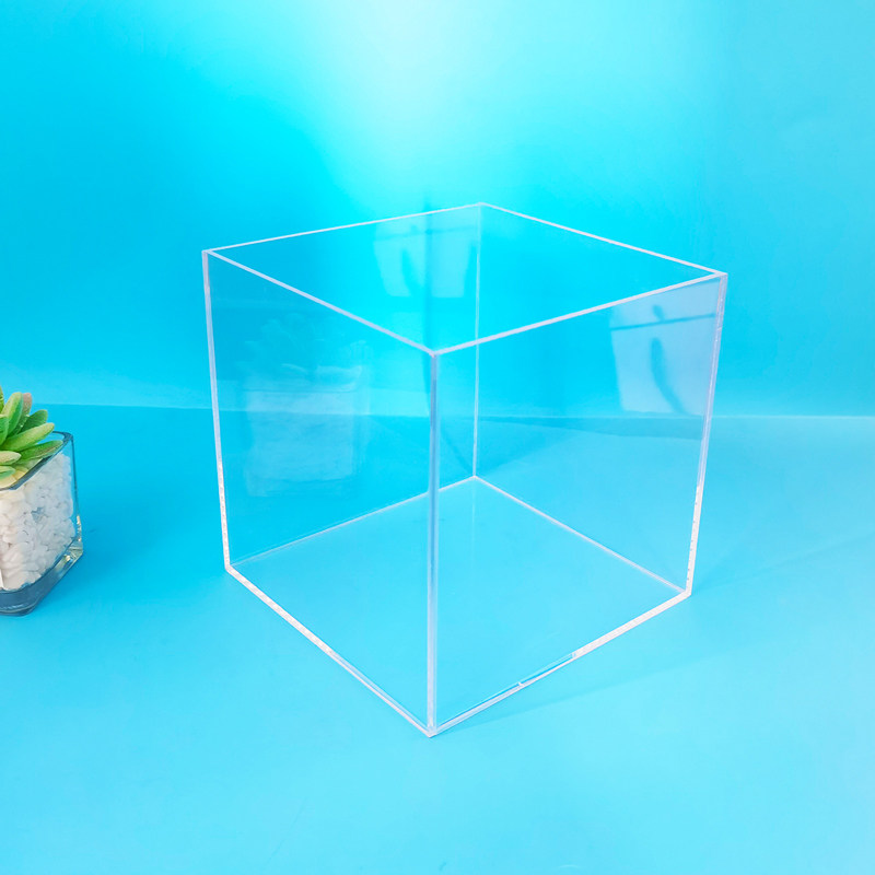 亚克力透明五面盒一体式高达方形玻璃防尘罩手办模型收纳盒定制