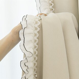 窗帘赫本小香风高级感法式 956 浪漫蕾丝花边白色窗纱帘卧室阳台M