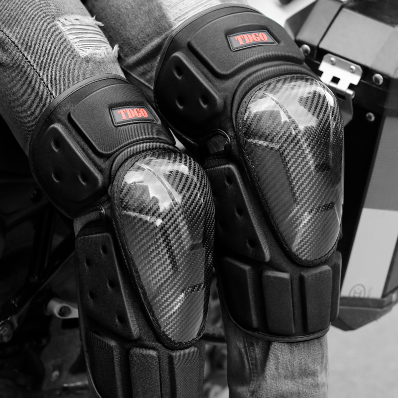 摩托车骑行护膝护肘防摔装备骑车防风保暖膝盖护套碳纤维机车护具