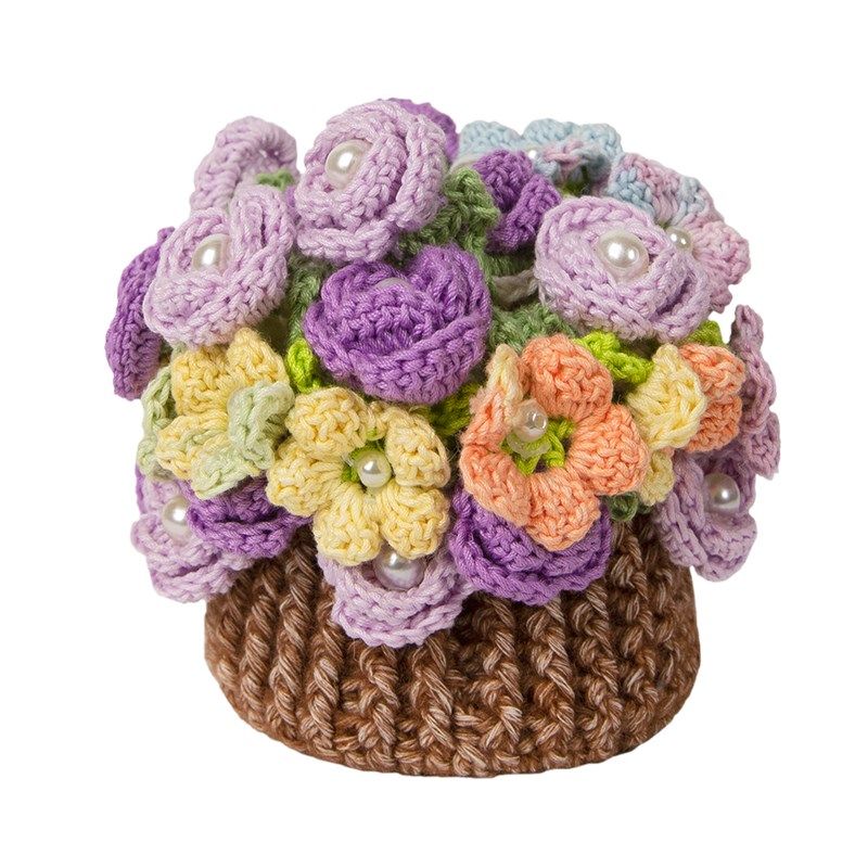 雪球diy手工钩编田园花朵杯垫材料包棉线蕾丝编织隔热茶杯桌装饰