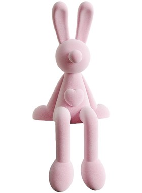 创意兔子坐姿摆件吊脚娃娃玄关客厅酒柜电视柜家居装饰品轻奢高档