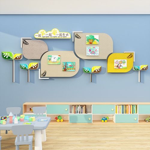 毛毡板幼儿园环创材料主题墙面半成品楼梯过道装饰背景文化贴纸画