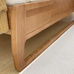 白蜡木全实木民宿135cmx190cm宽 复古中古风120x200婚床 150法式