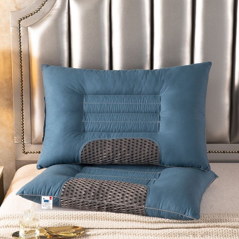 枕头单人男宿舍一只装枕芯护颈椎助睡眠单个不塌陷不变.形一对家