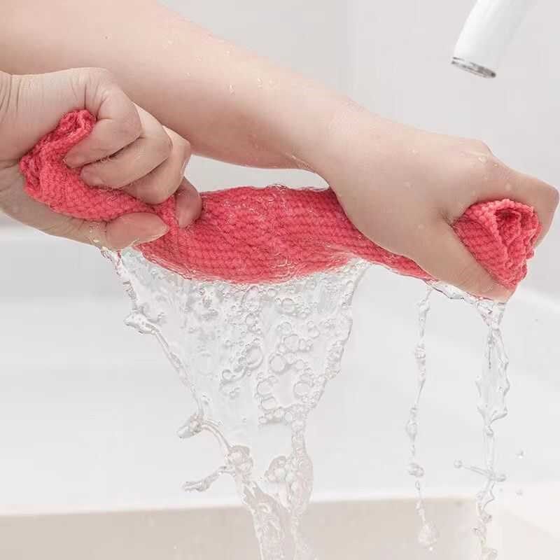 厨房洗碗抹布不沾油吸水加厚擦玻璃家务清洁百洁布无痕不掉毛刷锅