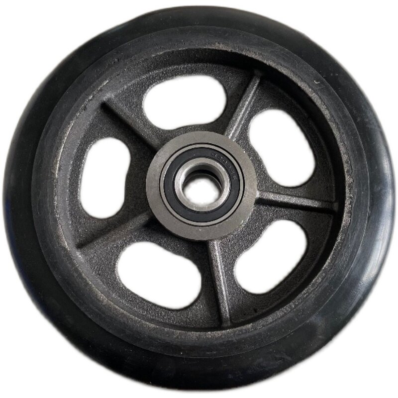 10寸橡胶轮加厚铁芯轮静音轮老虎车轮手推车轮拉车轮载重轮轴承轮