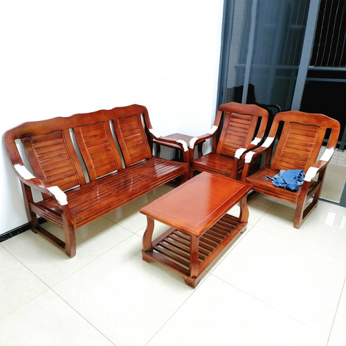 全实木沙发新中式客厅家具小户型办公室会客喝茶椅沙发组合五件套