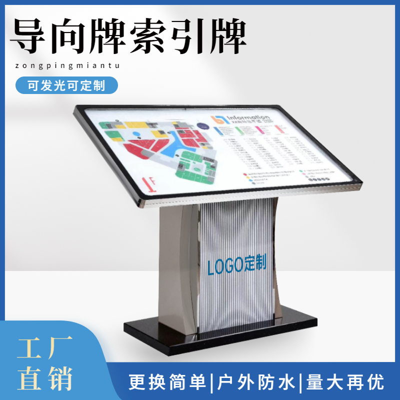 楼层索引牌导视台指示架展示架落A地式户外防水立式导向商场指引