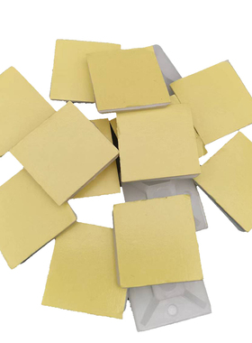 自粘式精品扎带固定座定位片束线配B线固定器吸盘25x25黄色300只