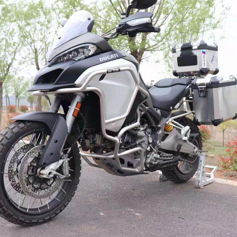 适用杜卡迪 MTS950/1200/1260 铝合金三O箱上下护杠防摔保险杆改