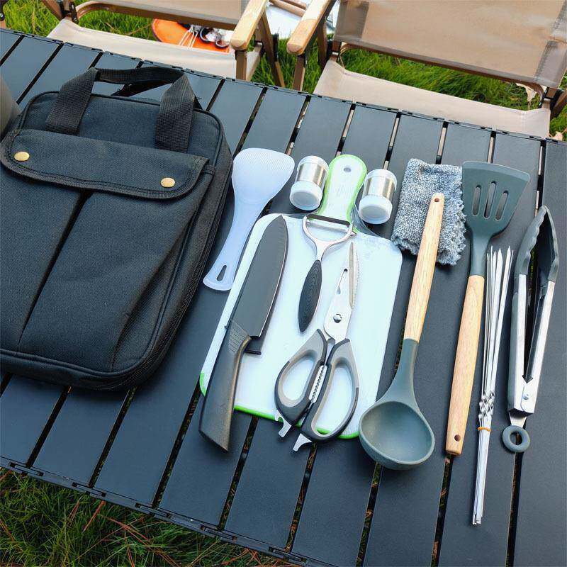 户外厨具套装炊具不锈钢便携餐具套露营收纳装备用品野营野炊套装