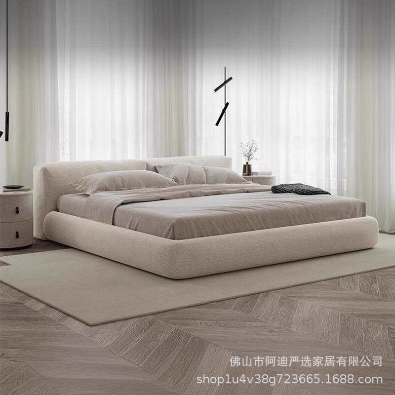 意式极简双人床绒布布艺床现代轻奢简约主卧设计师泡芙榻榻米床,特色手工艺,其他特色工艺品,淘宝优惠券,粉丝福利购,淘宝优惠卷