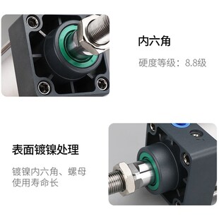 亚德客32可调标准气缸SUJ63X40X50X75X80X100X125X160X200 50S