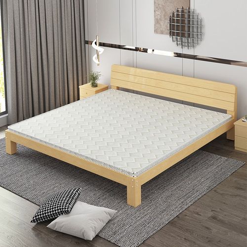 实木大床家用卧室2米2.2m2.4米加长加宽双人床现代简约无床头床架