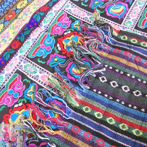 包邮云南丽江大理手织布桌布藏布 云南民族特色桌布盖巾茶几布