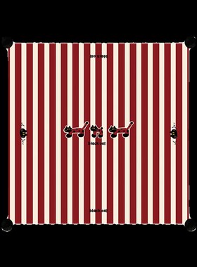 耶诞猫咪壁纸防水防油免洗红色过年风氛围感R轻奢高级感餐桌布