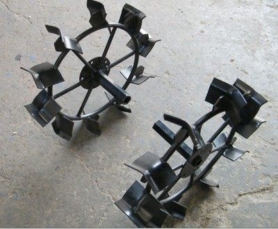 厂家直销 旋耕机 防滑铁轮爬行轮 农机微耕机旋耕松土翻地打田犁