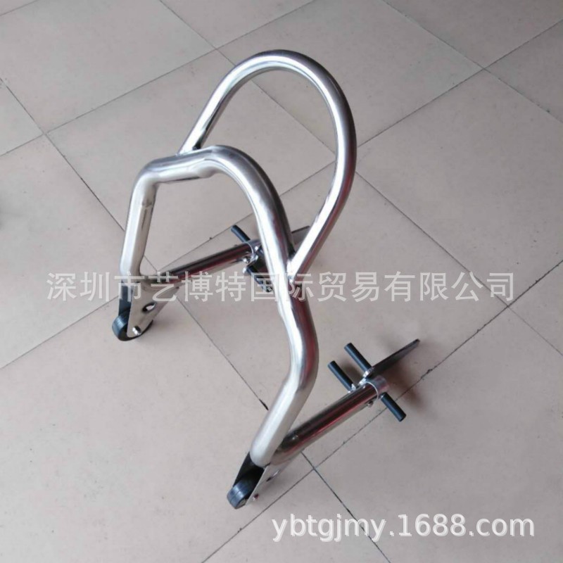 摩托车配件维修工具起车架街车赛车跑车带轮不锈钢前后轮起驻车架