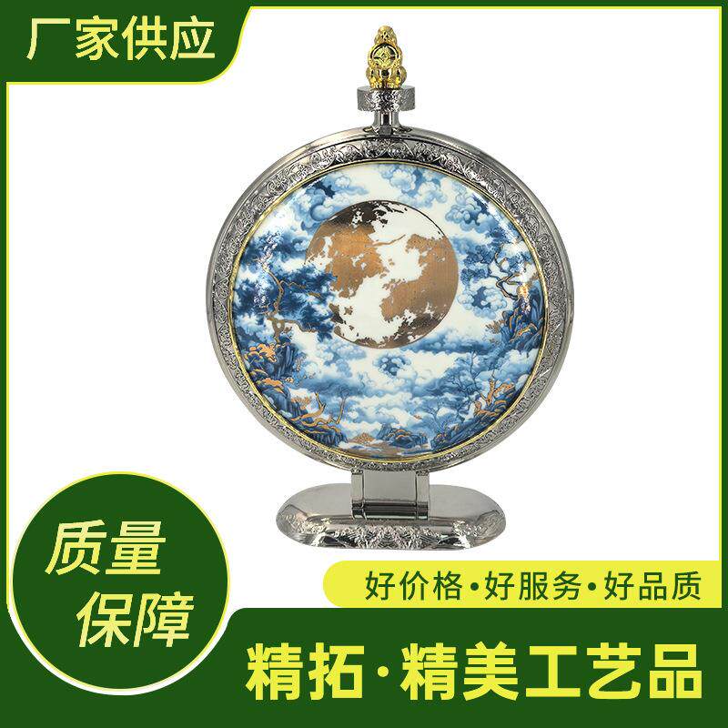 两层中秋月饼托盘订制欧式多层金属水果盘糕点盘家用客厅茶几摆件